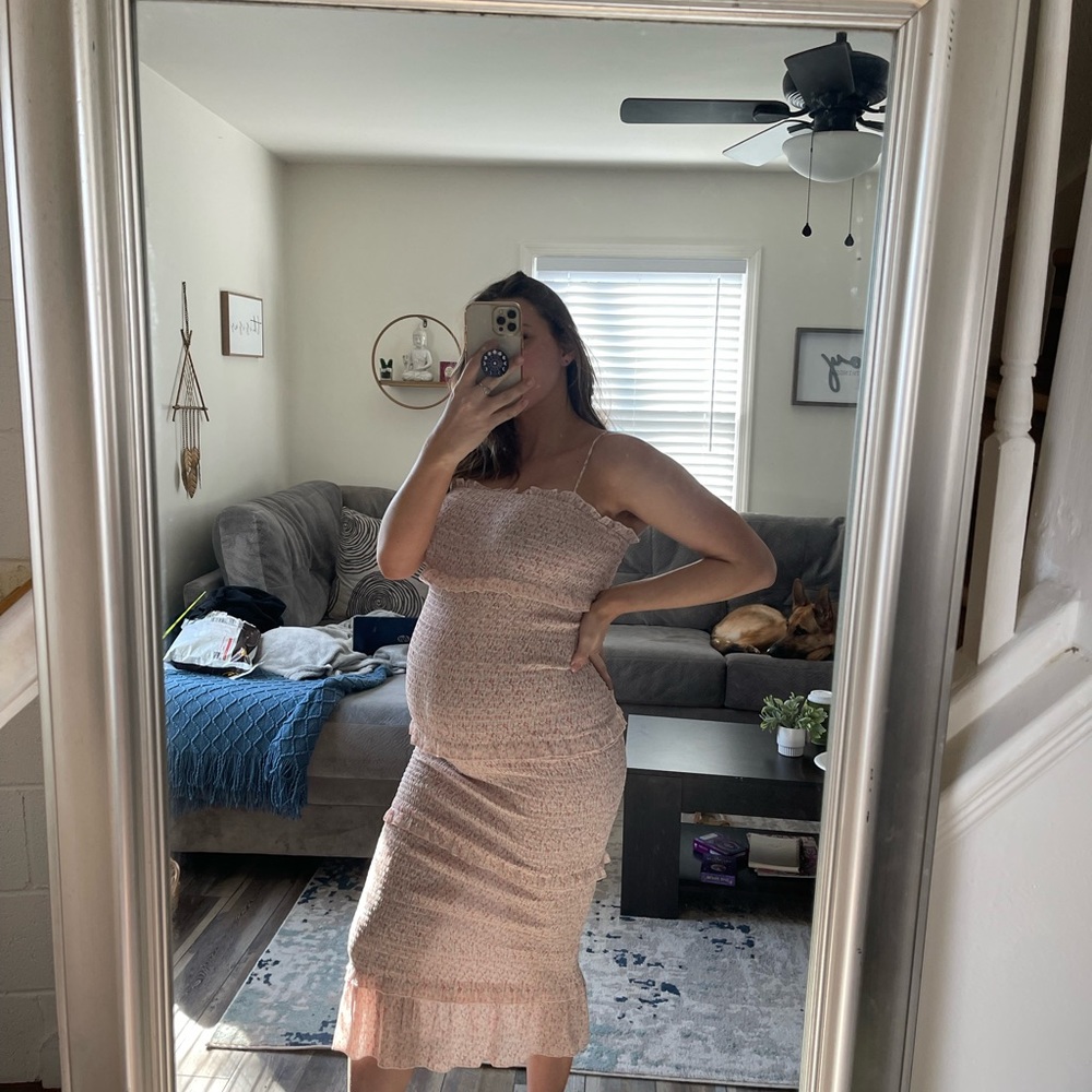 Pink Blush Maternity Dress
